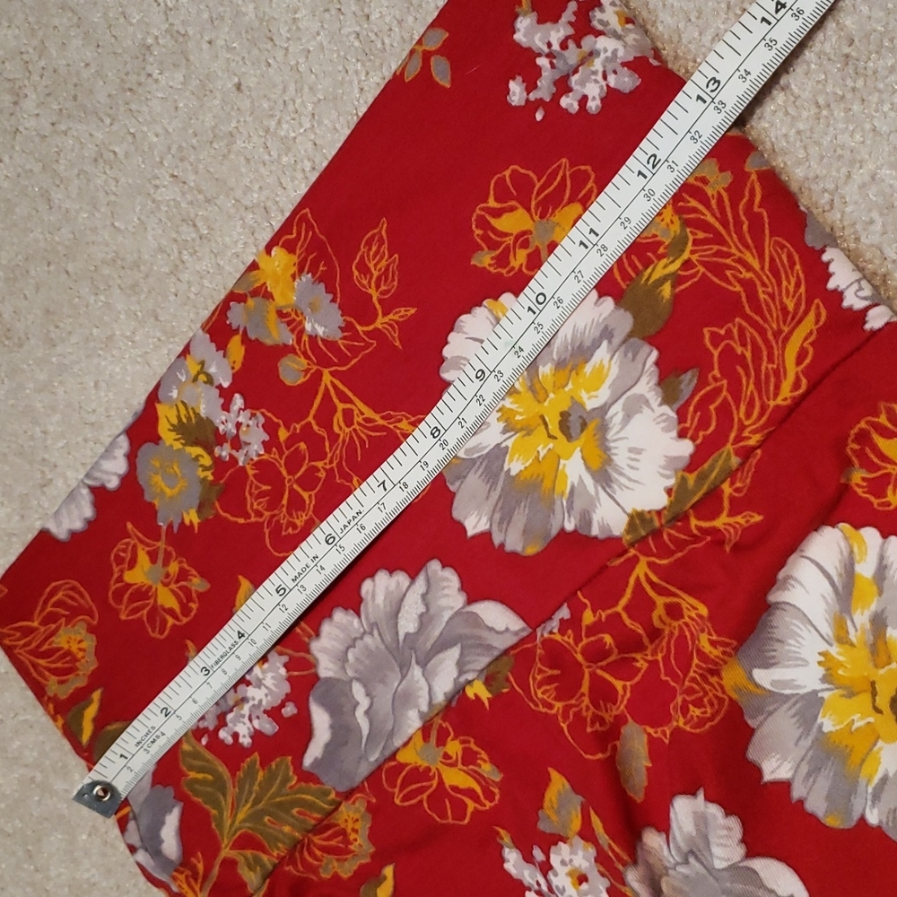 LuLaRoe red floral strapless dress - Picture 7 of 7
